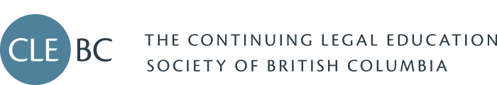 Continuing Legal
            Education Society of BC Logo